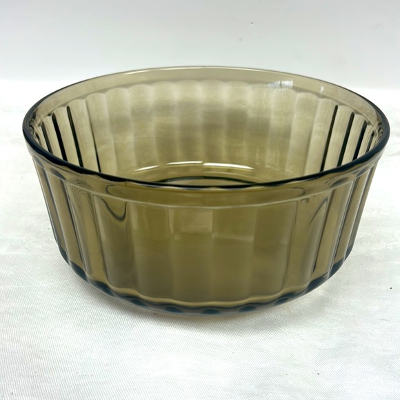 Vintage smoked glass “Arcopal” brand soufflé dishes made in France - Picture 2 of 11